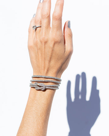 Crystal Knot Bracelet Set - Crystal