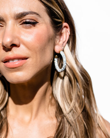 Petite Hoops - Crystal